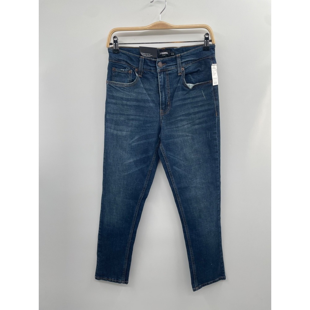 NWT RSQ Slim Fit Straight Leg Jeans Women's 28X30 Blue‎ Zip Fly Pockets Classic